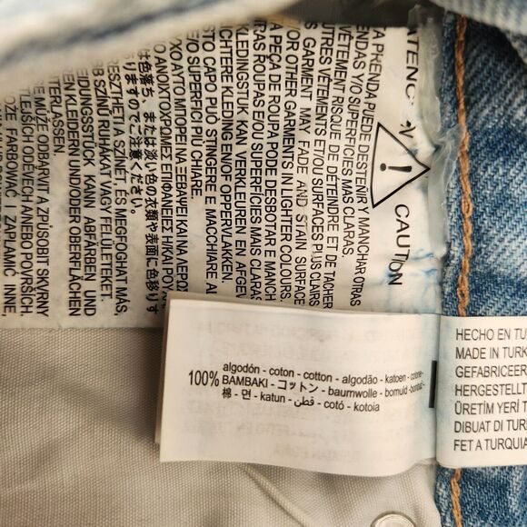 Zara Jeans Women's 6 Blue Light Wash Straight Leg Retro Grunge Classic Boho Chic - Picture 8 of 15